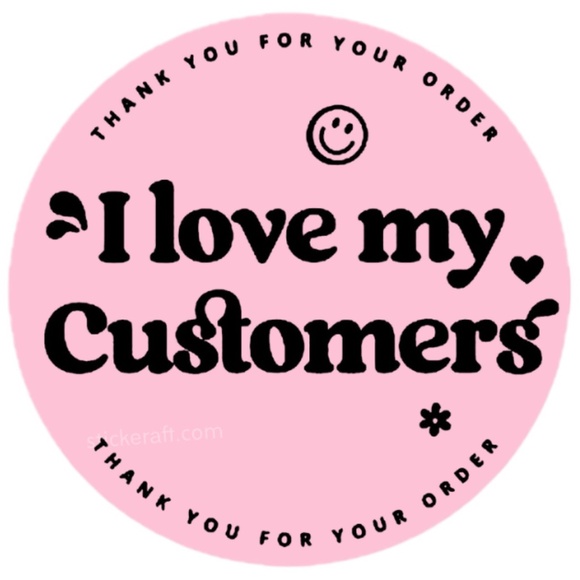 thank you for your order I love my Customers ! thank you sticker for business - Picture 10 of 13